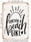 DECORATIVE METAL SIGN - Forever a Beach Girl - Vintage Rusty Look